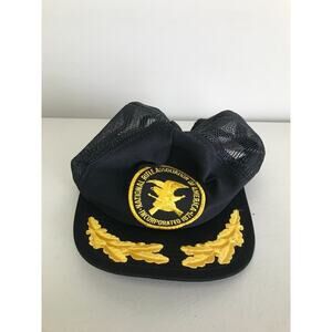 Vintage NRA Hat Black Snap Back Mesh Trucker National Rifle Association Patch